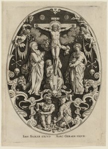 Korsfæstelse, fra Passion of Christ af Jan Sadeler I