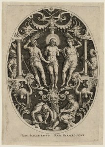 Flagellation, fra Kristi lidelseshistorie af Jan Sadeler I