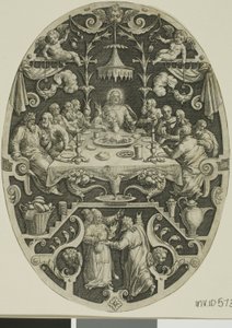 Den sidste nadver, fra Passion of Christ af Jan Sadeler I