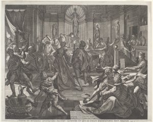 Et Lysthus af Jan Sadeler I, after Joos van Winghe