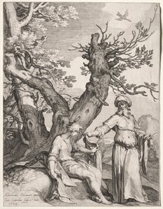 Ahia og Jeroboam af Jan Saenredam