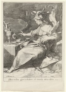 Allegorie op de vergankelijkheid (Vanity) Forfængelighed, forfængelighed og al forfængelighed (titel på objekt) af Jan Saenredam