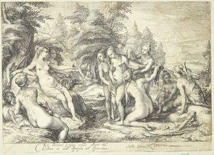 Diana og Callisto af Jan Saenredam