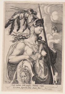 Pallas Athena, fra Tre gudinder af Jan Saenredam