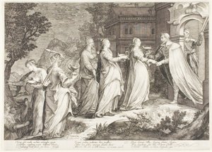 Tallerken fire, fra Five Wise and Five Foolish Virgins af Jan Saenredam