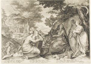 Tallerken 1, fra Five Wise and Five Foolish Virgins af Jan Saenredam