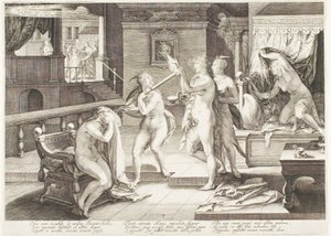 Tallerken tre, fra Five Wise and Five Foolish Virgins af Jan Saenredam