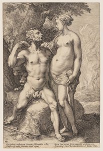 Pluto og Proserpina, fra Tre parrede guder og gudinder af Jan Saenredam