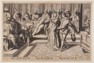 Salome danser foran Herodes af Jan Saenredam