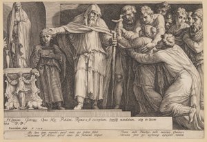 Afstraffelsen af Niobe (planche 5) af Jan Saenredam