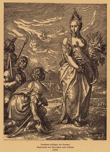 Venering af Demeter (Ceres) (gravering) af Jan Saenredam