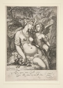 Venus og Amor af Jan Saenredam