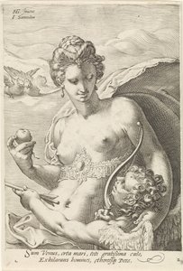 Venus og Amor The Three Goddesses of the Judgment of Paris (serietitel) af Jan Saenredam