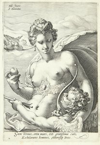 Venus og Amor af Jan Saenredam