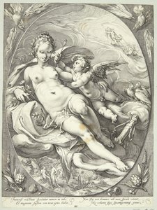 Venus og Amor af Jan Saenredam