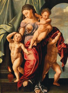 Latin: Caritas Romana af Jan Sanders van Hemessen