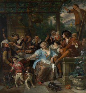 Merry Company on a Terrace, ca. 1670. dani af Jan Havickszoon Steen