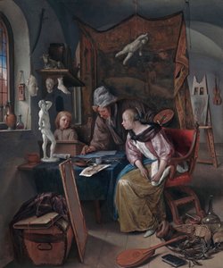 Lektionen i at tegne af Jan Steen