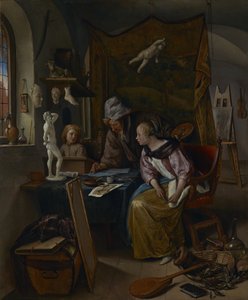 Lektionen i at tegne af Jan Steen