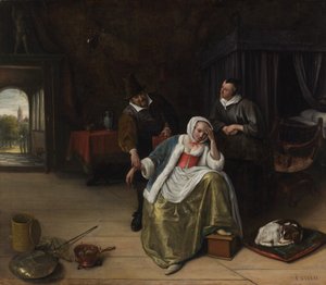 Den kærlighedssyge pige, ca. 1660.