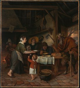 Satyren og Bondefamilien af Jan Steen
