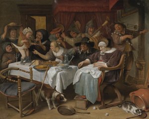 Tolvte nat: Kongen drikker af Jan Steen