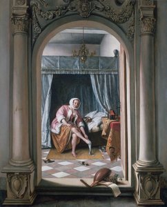 Kvinde på sit toilet af Jan Steen