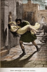 Ursus tog Lygie i suburre (kapitel X) illustration af JAN STYKA (1858-1925) til Henryk Sienkiewiczs roman "Quo Vadis".