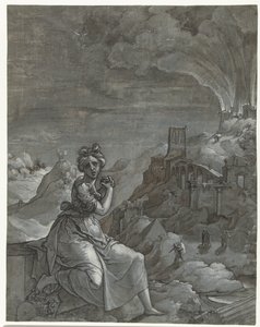 Cassandra sørger over ødelæggelsen af Troja, 1550-55 af Jan Swart Van Groningen
