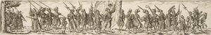 Soldatertog, i midten en fanebærer af Jan Theodor de Bry