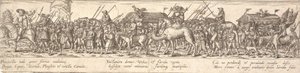 Tros af soldater med bagagevogn og Døden til hest af Jan Theodor de Bry