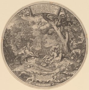 Guldalderen af Jan Theodor de Bry after Abraham Bloemaert after Nicolaes