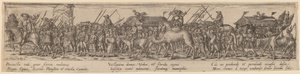 Hærens tog og død af Jan Theodor de Bry after Erhard Schön