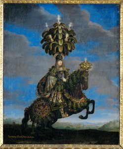 Gundakar, prins Dietrichstein i et kostume til en "hesteballet", der blev opført til ære for infanta Margarita Teresas ankomst, kejser Leopold I