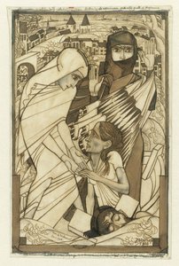 Relief under syndfloden i 1926, symbolsk præsenteret af Jan Toorop