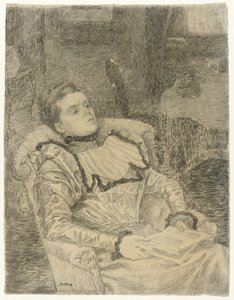 Portræt af Annie Toorop af Jan Toorop