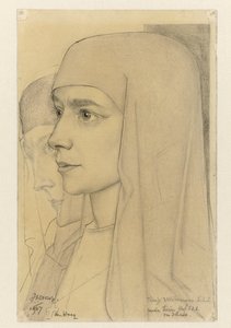 Portræt af Treesje Westermann, mor Thérèse Huf fra Bethania af Jan Toorop