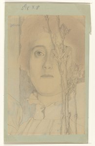 Portræt af en ukendt kvinde af Jan Toorop