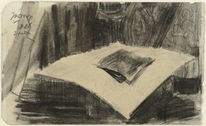 Print liggende på en mørk baggrund af Jan Toorop