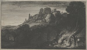 Flugten til Egypten (gravering) af Jan Van de II Velde