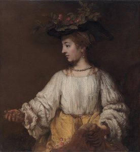 Flora - Maleri af Rembrandt van Rijn af Johannes Vermeer