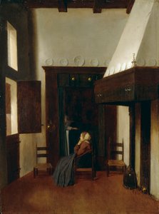 Den lille sygeplejerske, c1654-1670 af Johannes Vermeer