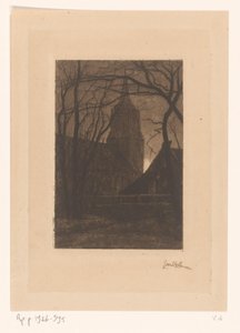 Kirke i Laren af Jan Veth (signed by artist)