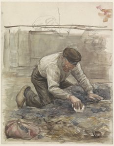 Bonde, på knæ af Jan Veth