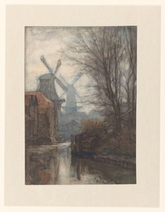 Møller på en kanal af Jan Veth