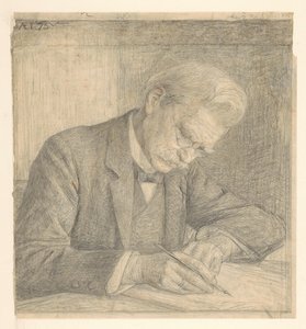 Portræt af J. van der Vegt, skrift af Jan Veth