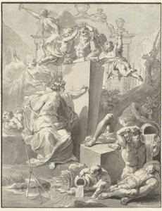 Design til titelbladet af W. van der Hoeven, Westermeer, 1721 af Jan Wandelaar
