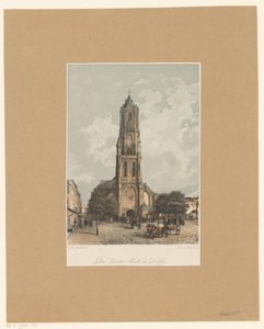 Udsigt over den nye kirke i Delft Den store kirke i Delft (titel på objekt)
