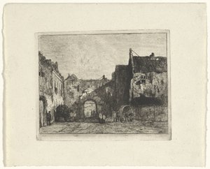 Udsigt over Binnenhof af Jan Weissenbruch