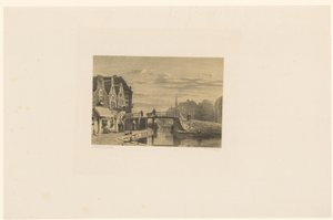 Bybillede med kanal af Jan Weissenbruch